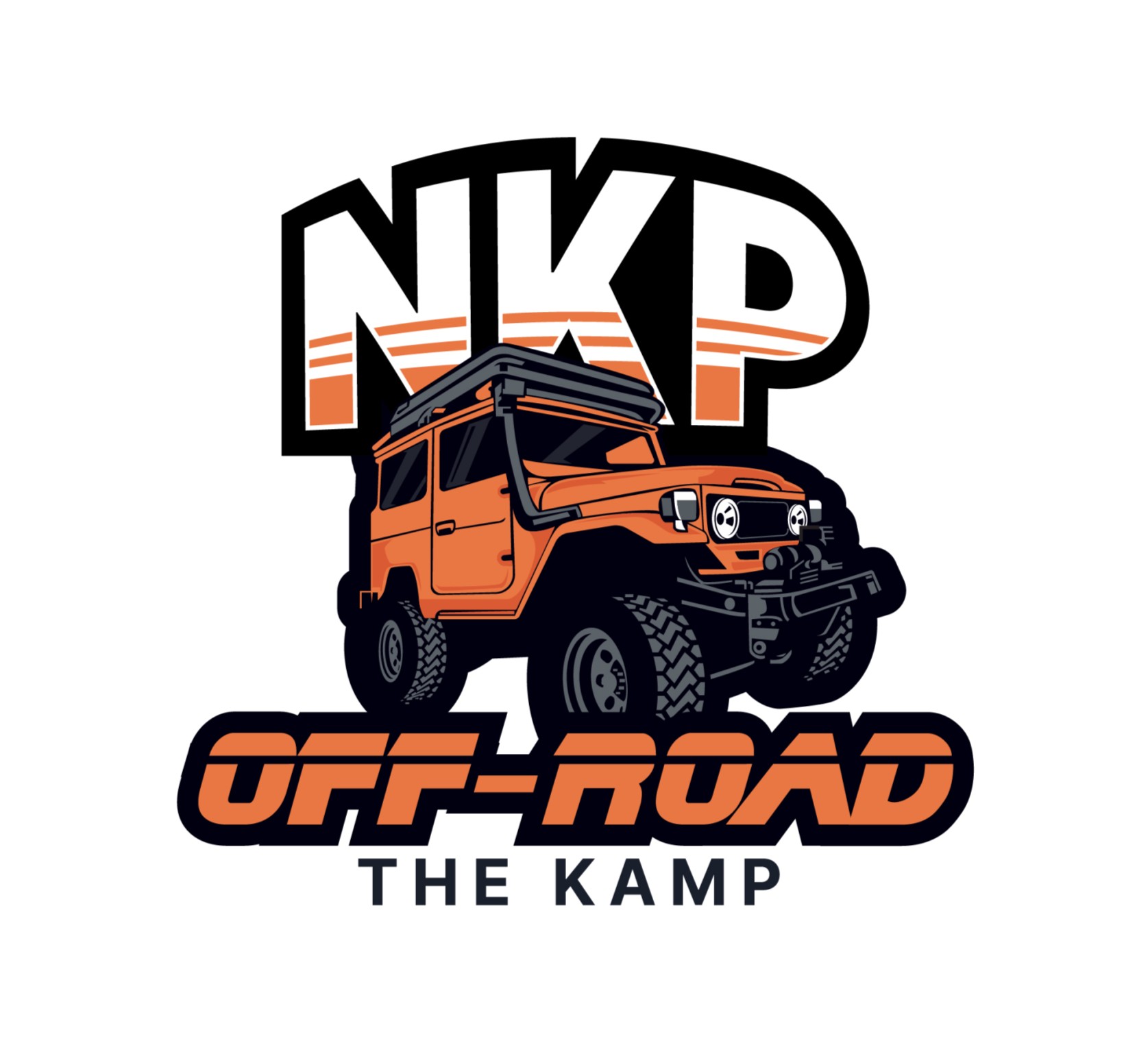 برچسب آفرود نارنجی The Kamp - طرح NKP